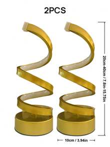 2 pezzi Lampada da scrivania a LED a spirale moderna, lampada da comodino dimmerabile con 3 modalità di colore per camera da letto, lampada da scrivania a spirale con luminosità regolabile per soggiorno, studio, decorazione della stanza, include lampadina LED