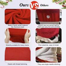 5/3/1 buc Husă detașabilă și lavabilă pentru scaun de Crăciun, pălărie decorativă circulară de Crăciun rezistentă la praf, husă roșie pentru scaun de exterior, husă lavabilă pentru scaun de restaurant și hotel, potrivită pentru restaurant, dormitor, bucătărie și diverse medii, pălărie roșie decorativă și rezistentă la praf, pălărie roșie clasică de Crăciun, pălărie lavabilă de Crăciun, restaurant, casă, hotel, potrivită pentru decorarea de Crăciun de sărbători și decorul mesei în restaurant