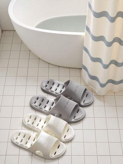 1 Pair, EVA Bathroom Slippers For Men And Women, Summer Home Couples, Indoor Household Water Leakage, Anti-Slip, Quick-Drying And Cooling Slippers