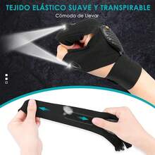 Guantes de Linterna,Regalo para hombres,Guantes con LED, Mecánico, Electricista (Un par de guantes) - Negro - Ver 3