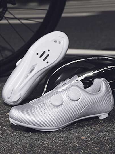 1 Pair Lightweight Breathable Road Bike Shoes, Rubber Non-Lock Cycling Shoes For Mountain Bike, Hard Sole Assist Mountain Bike Non-Lock Riding Shoes For Women, Breathable Single Bicycle Shoes, Professional Lightweight Road Cycling Shoes For Men