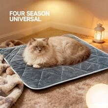 1 pièce Tapis de réchauffement pour animaux de compagnie sans électricité (sans fonction de chauffage), tapis de lit chaud pour chien, tapis de lit pour chat, convient pour les activités intérieures et extérieures des chats et des petits chiens en automne/hiver, tapis de lit pour chien/chat lavable et antidérapant (gris) - Gris - Voir 10