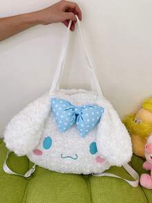 1pc Cute Melody Cinnamon Dog Backpack Crossbody Bag, Children Cartoon Plush Small Bag, Kuromi Backpack - Multicolor - View 16