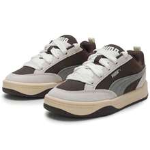 Puma 男女通用低帮休闲运动鞋，Park Lifestyle OG PRM撞色复古设计，适合日常、通勤、校园穿着，405264-02 - 巧克力色-暖白 - 查看 3