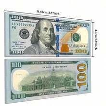 100pcs/Set Banknotes Props, Realistic, High Quality Replicas, Suitable For Party Celebrations, Wedding Events, Movie Shooting Props And Birthday Gifts, Men's Gifts, Christmas, Halloween, Thanksgiving Gifts - 1,100件 - 查看 3