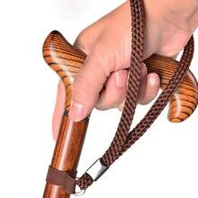 Rutschfester Handgelenkgurt für Gehstöcke älterer Menschen, aufgerüsteter Festziehseilkopf, starker gemusterter Seilkörper, Outdoor-Wanderstockgurt gegen Verlust, rutschfest und gegen Abfallen, kann auch zum Aufhängen von Regenschirmen und Schlüsseln verwendet werden, Handgelenkgurt für Gehstöcke, Wanderstockgurt, Handgelenkgurt für Stöcke