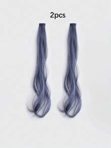2 件优雅长卷发接发夹，适合所有发型，非常适合日常使用和派对 - 彩色 - 查看 21
