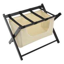 Folding Luggage Rack Foldable Luggage Stand Luggage Holder - Light Yellow Black - View 5