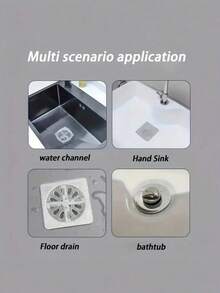 10 pièces, autocollants de drain de sol, filtre anti-bouchon, piège de douche et de baignoire, autocollants de filtre de drain faciles à installer, et couvre-drain jetable pour évier de cuisine et buanderie, bloque efficacement les cheveux et empêche les insectes