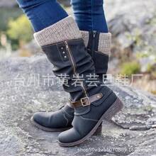 Women Mid-Calf Boots - Black - View 5