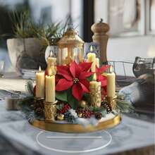 Elegant Acrylic Christmas Candle Holder - Suitable For Home, Office And Garden Decor, Multi-Functional Indoor/Outdoor Holiday Decoration, Ideal Gift For Friends