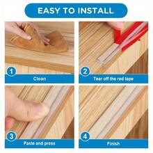 Protectores de borde de silicona, con adhesivo previo, protectores de esquina de plástico sin plomo, protectores de parachoques transparentes y amortiguadores, adecuados para muebles, gabinetes, mesas y cajones