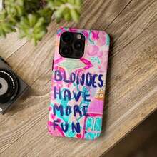 Mclaiwoodshop Blondes Have More Fun Phone Case Phone Cover Hard Cases Magnetic Phone Case  Phone Grip,Phone Cover For IPhone 16 15 14 13 12 - 白色 - 查看 6
