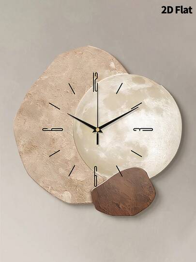 1pc 12inch/16inch Abstract Art Creative ation Of Planets Wand Clock, Super Quiet Quartz Movement, No Ticking Sound, Room ation, Home Living Bedroom Classroom Kitchen Office