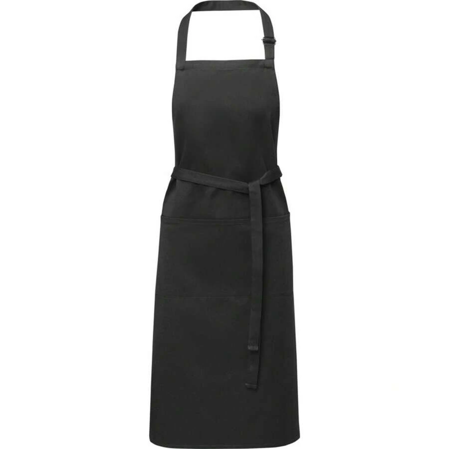 Generic Unisex Adult Andrea Adjustable Neck Strap Apron (Solid Black) - Black - View 1