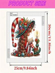 1 buc - Kit de pictură cu diamant în stil basm de Crăciun în noapte, pictură cu diamant în formă asimetrică DIY, meșteșuguri decorative, cadou creativ ideal lucrat manual, pictură unică pentru decor de perete, potrivită pentru decorul de perete al casei, 29,8x29,8 cm, fără ramă