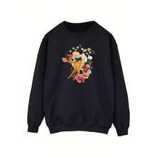 Disney Damen Bambi Wiesen Sweatshirt (Schwarz)