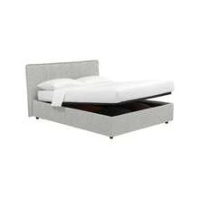 Dmora Crewe - Letto Matrimoniale, 179x206 cm Marrone Chiaro, Sfoderabile Made in Italy