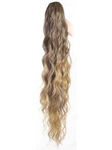 Extensión de cola de caballo de 26 pulgadas de largo de fibra sintética resistente al calor, adecuada para que las mujeres la usen en fiestas y uso diario.