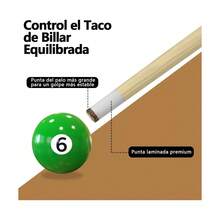 2 Tacos Billar De Maple Palos Snooker Desarmable Profesional