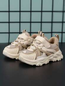 全新婴儿软底防滑时尚幼儿运动鞋 - 米色 - 查看 3