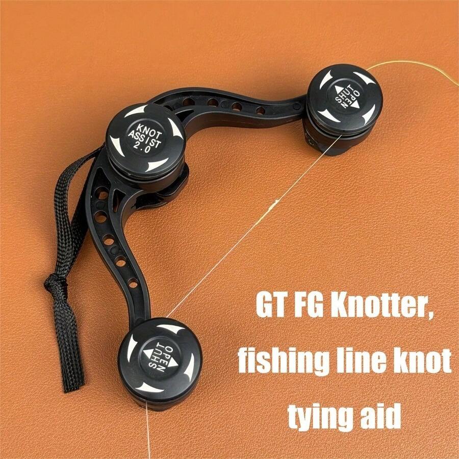 1pc GT Knot, FG Knot, PR Knot Tying Tool, Simple & Quick Professional Fishing Line Binder For Carbon, PE, Fly Fishing Line - Black - View 1