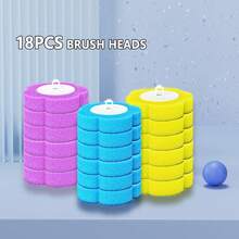 FoBianJie 3 Testine di spazzole per water monouso: Giallo (Profumo di limone), Blu (Profumo di oceano), Viola (Profumo di lavanda) Decorazione da bagno Decorazione autunnale