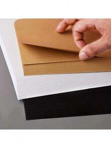 20pcs A4 Black/White/Brown Kraft Paper Card, Premium Thick Cardstock Paper For Painting, Scrapbooking, Arts & Crafts - A4 - View 4