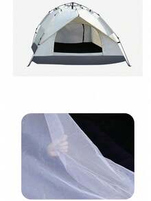 [Quick-Deploy Automatic Tent] 2-4 Person Quick-Deploy Automatic Tent - Waterproof & UV Protection, Mosquito-Proof, Portable Square Zippered Shelter - Polyester Fiber Material For Outdoor Camping