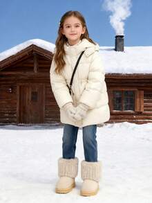 1 Paio di Stivali da Neve Invernali per Bambini, Stivali per Ragazze, Foderati Termici, Caldi, Adatti per Uso all'aperto, Viaggi e Vacanze