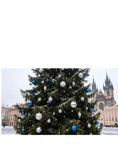 24pcs/Set 8cm Shiny & Matte Christmas Ball Ornaments, Multi-Color