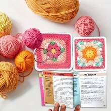 50 Kinds Of DIY Crochet Kits - Granny Square Blanket, Crochet Pattern Instructions For Shawls - Handmade Fun Project Hobbies, Best Choice For Festival Gifts On Valentine's Day And Christmas. - 1 bộ/50 kiểu - Xem 4