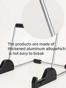 Adjustable Foldable Tablet And Mini Laptop Stand - Portable Ergonomic Stand, Portable Keyboard Height Riser, With Adhesive Pad, Aluminum Frame, Multi-Angle Viewing, Black Base And Metal Wire Frame, For IPad And Other Devices, Suitable For Office Work And Study (Self-Assembly Required) - Multicolor - View 10