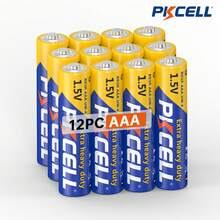 PKCELL 12/24/40 unidades Baterías AAA R03P de carbono, Batería de 1.5V Power of the King, de alto rendimiento, duradera, adecuada para uso diario y Navidad