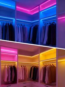 1 pezzo 1m/2m/3m/5m/10m/15m/20m Strisce LED RGB controllate da telecomando smart app a 44 tasti/24 tasti, luci a colori mutevoli per feste, stanze, cucine, TV domestiche, decorazione per la casa Luci notturne a strisce LED con controller IR a 44 tasti