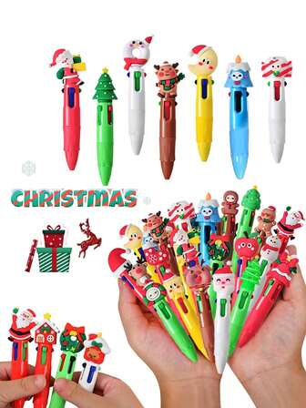 20pcs-Christmas Mini Macaron Gifts, Fun And Cute Shaped Pens, Christmas-Themed Pocket Gifts, Christmas Party Gifts, Baby Shower Party Gifts, Christmas Presents, Children's Christmas Party Stocking Stuffers, Gifts-Bringing You Unique Christmas Surprises.