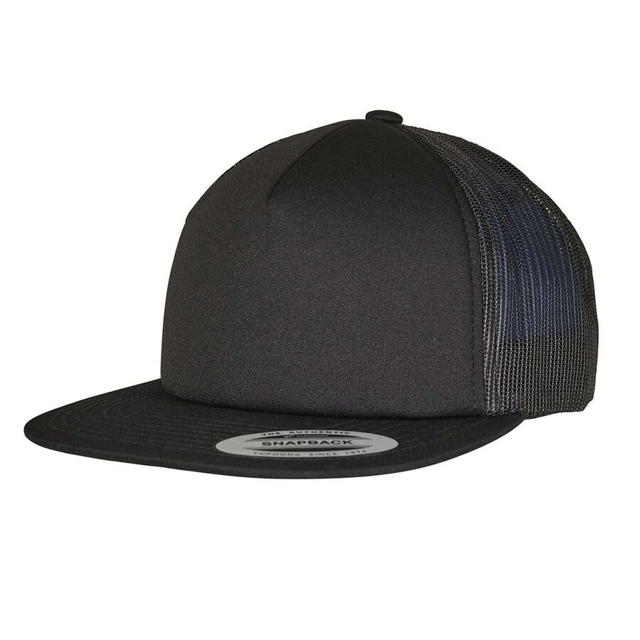 Foam Trucker Cap (Black) - Coffee Brown - View 1