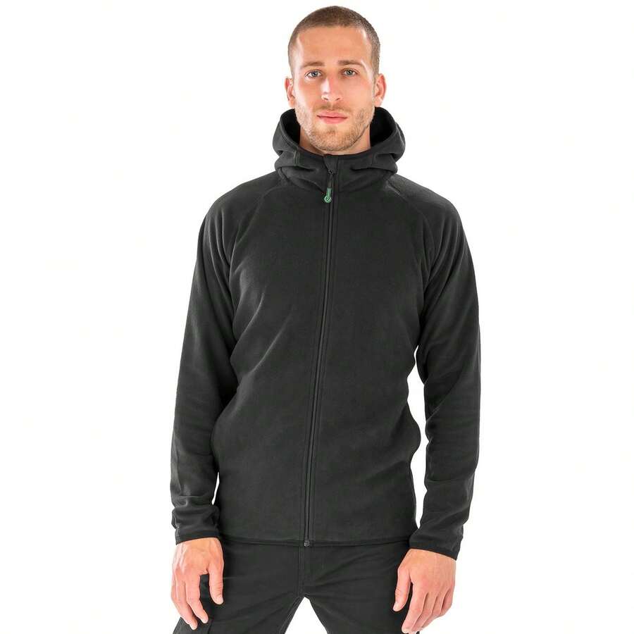 Result Genuine Mens Microfleece Full Zip Hoodie (Black) - Coffee Brown - View 1
