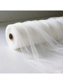 1 件白色 DIY 薄纱面料，适用于婚纱、蚊帐、缝纫、摄影背景、婚礼装饰、派对、生日、家居装饰、户外 - 白色 - 查看 11