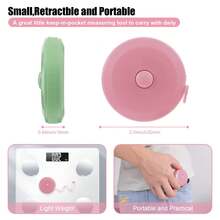 1pc SoftTouch Retractable Measuring Tape, 60 Inch Mini Double-Sided Flexible Measuring Tape, Used For Sewing, Tailoring, Weaving, Durable Blades, Portable Body And Fabric Measuring Tools,For Math Class, DIY Projects, Home Office Travel Sewing Craft And Quick Measurements,Planner Accessories,Quilting Supplies(Pink Color) - 150CM - View 5