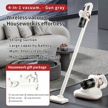 三合一无线吸尘器，无线手持吸尘器，地毯深度清洁家用扫拖一体机，前吸后拖，大容量锂电池，Type-C快充，直立收纳，灵活清洁，使用方便，居家必备 - 彩色 - 查看 13