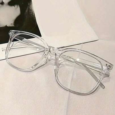 1/2pcs Square Frame Clear Lens Frame Minimalist Fashion Decoration Glasses Computer Glasses Women Men