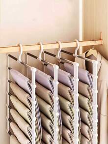1件/2件衣柜收纳整理，裤架节省空间，铝合金衣架用于整理和存放，宿舍必备物品，大学女生，家庭整理围巾，牛仔裤衣架