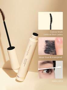 Dasique Lengthening Mascara - Brown, Curling & Volumizing, Long-Lasting, Waterproof & Sweat-Proof, Smudge-Proof, Suitable For Beginners, Easy To Apply, Professional Eye Makeup, Ideal For Graduation, Birthday, Holidays, Fashion-Conscious Women, Holiday Essential, Christmas Gift, Back-To-School Fashion Brand Cosmetics - 01 Black - 查看 5