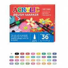 168 Farben Acrylfarb-Stifte, Doppelspitzen Kunst-Markerset, Feinspitzen Marker geeignet für Felsen-Malerei, Holz, Leinwand, Stein, Glas, Keramik, DIY Basteleien, Kunstschulbedarf