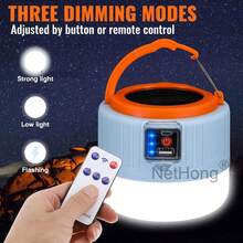 Solar LED Camping Light USB Rechargeable Outdoor Tent BBQ Hiking Emergency Lamp - Blue - View 2