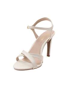 Sandália Salto Fino 9cm Frente Cruzada Festa Casual tiras