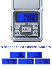 6 piezas Balanza Electrónica Dorada de Alta Precisión para Joyería, tapa extraíble, con función de conversión de unidad, báscula digital de joyas de 500g,0.01g, Balanzas Mini para Uso Doméstico con Escala en Gramos Precisa,báscula de bolsillo portátil g oz, pantalla LCD, báscula de alimentos, báscula de oro Con batería. - 6 piezas - Ver 3