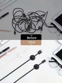 10 kẹp cáp tự dính, bộ sắp xếp dây bằng nhựa thời trang - Gia đình, văn phòng, đầu giường, phụ kiện sạc ô tô, dễ dàng lắp đặt, lưu trữ treo tường, hệ thống quản lý cáp để bàn tiết kiệm không gian, giá đỡ cáp, vật dụng lưu trữ, móc dính, móc treo đa năng - Nhiều màu - Xem 3
