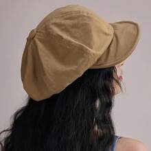 Ladies' Retro Painter Beret - Breathable And Comfortable, Suitable For Spring And Summer Seasons, Suitable For Daily Wear, Travel, And Festival Gifts, Travel Accessories | Retro Style Hat | Texture - 卡其色 - 查看 2
